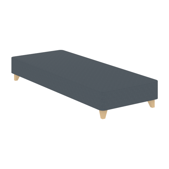 Кровать Бокс спринг со светлыми опорами BSL 820 серый 2000х800х200 MUAR