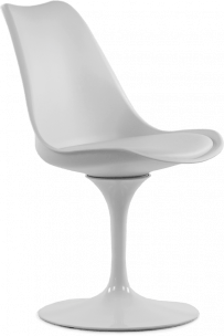Стул Tulip style белый с белой подушкой