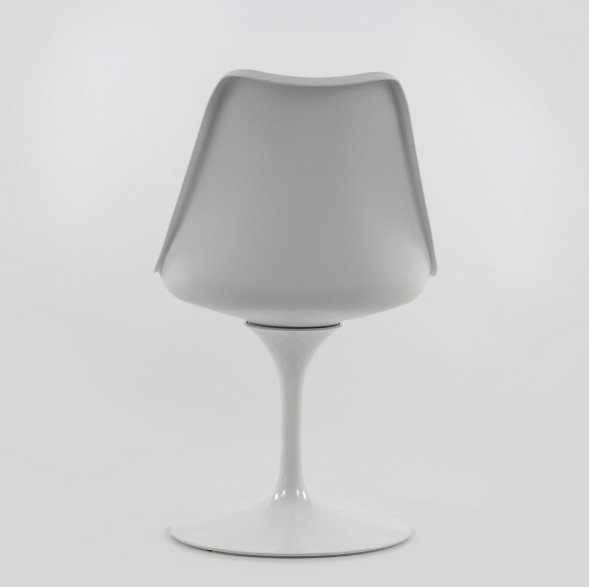 Стул Tulip style белый с черной подушкой