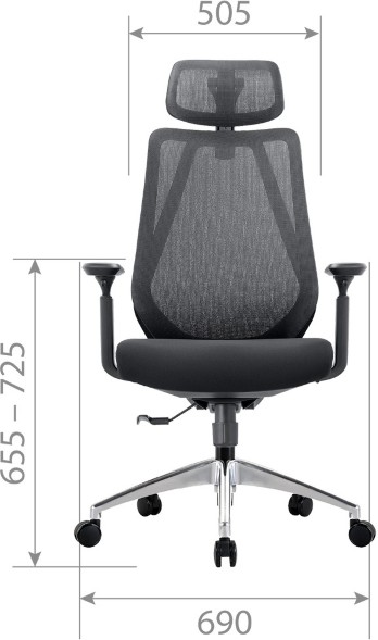 Кресло для руководителя CHAIRMAN 580 серый пластик