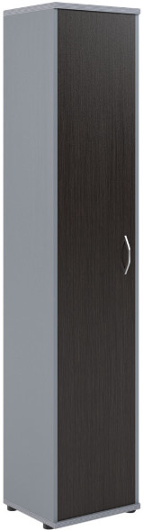 Шкаф колонка с глухой дверью СУ-1.9(L) Венге/Металлик 406*365*1975