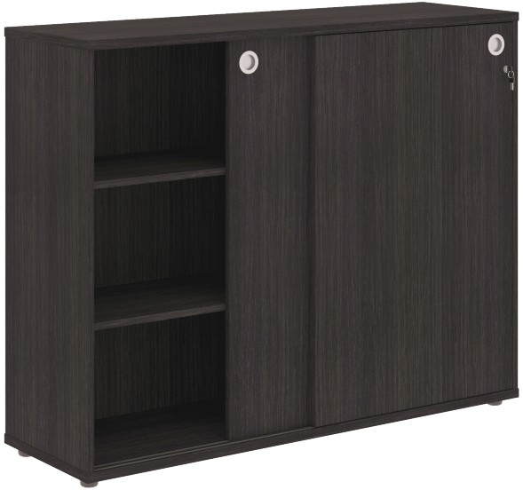 Шкаф средний со слайд дверьми XMC 1443 Дуб Юкон Модерн 1406х430х1115 XTEN