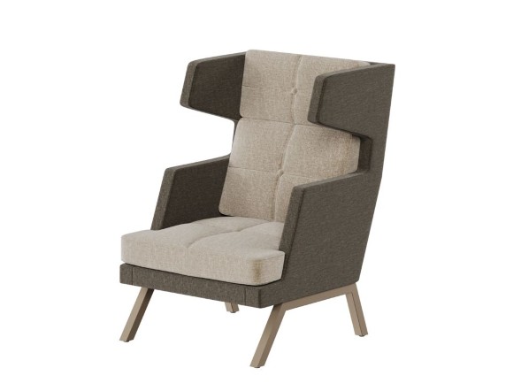 Aldo Кресло высокое с декором из пуговиц ALDB-01 790*960*1180