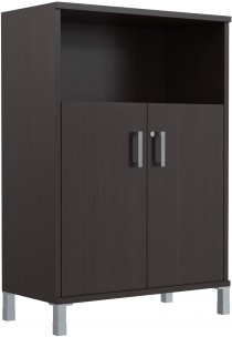 Шкаф средний с замком в глухих малых дверях B 420.3(RZ) Венге Магия 900х450х1286