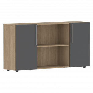 Шкаф с двумя дверями и открытой полкой СП-064-25-22 1600х450х800 KANON