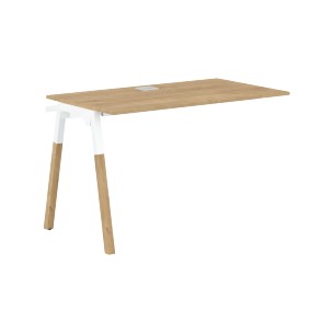 Стол приставной FIST 1167 Белый Премиум/Белый-Бук 1180х670х733 FORTA