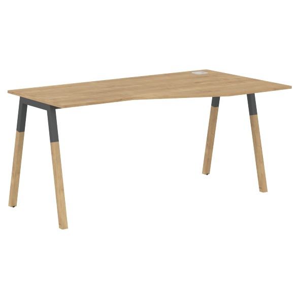 Стол FCT 1567(R) Белый Премиум/Белый-Бук 1580х900(670)х733 FORTA