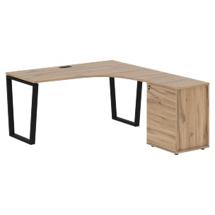 Стол эргономичный с тумбой EVCET 1518(R) 1560х1880х750 EDIS