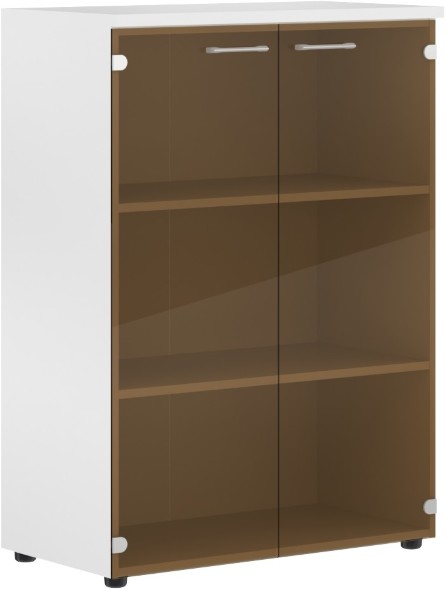 Шкаф со стеклянными дверьми и топом XMC 85.2 Белый 856х432х1190 XTEN