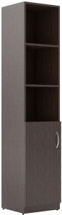 Шкаф колонка с глухой малой дверью SR-5U.5(L) Легно темный 386х375х1815