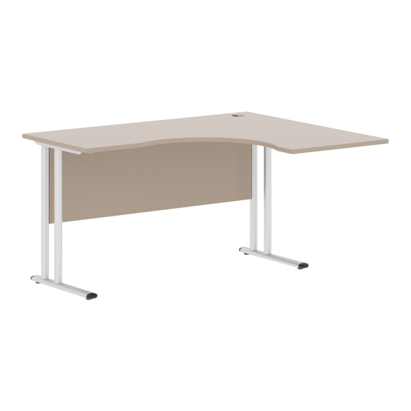 Стол эргономичный СА-3M(R) Клен*/серебро 1400х1200х755 IMAGO-M