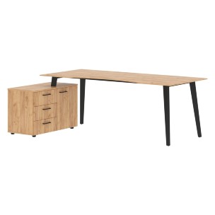 Стол руководителя с тумбой JCT 2013(L) 2000х1300х750 JAY