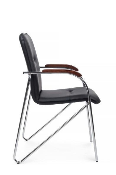 Стул самба с деревянными подлокотниками SMB-02H Хром гальв