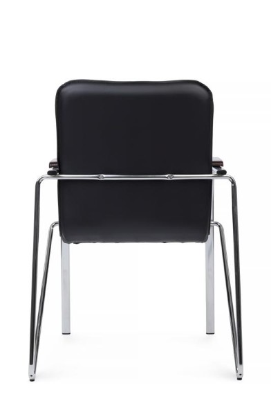 Стул самба с деревянными подлокотниками SMB-02H Хром гальв