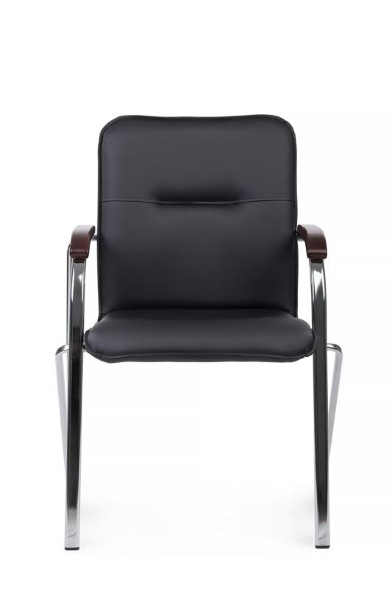 Стул самба с деревянными подлокотниками SMB-02H Хром гальв