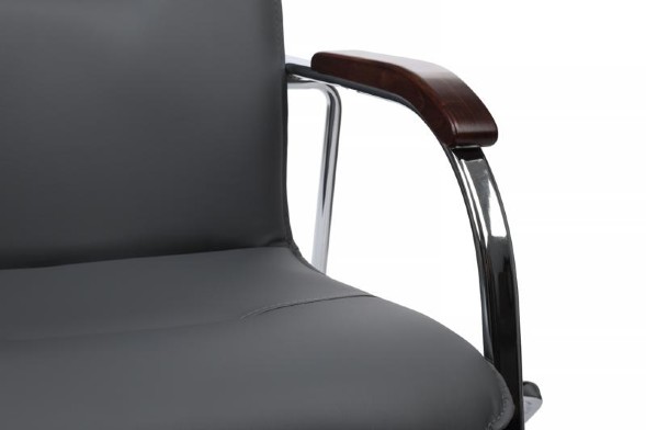 Стул самба с деревянными подлокотниками SMB-02H Хром гальв