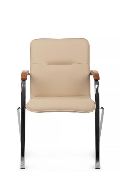 Стул самба с деревянными подлокотниками SMB-02H Хром гальв