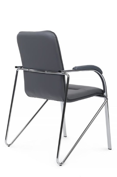 Стул самба с пластиковыми подлокотниками SMB-03H Хром гальв