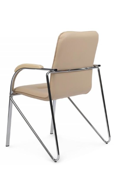 Стул самба с пластиковыми подлокотниками SMB-03H Хром гальв