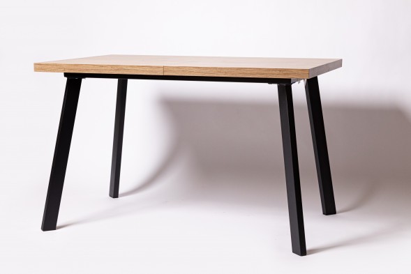 Стол раздвижной HAGEN 120, Дуб Канзас/Коричневый/Черный Текстурный