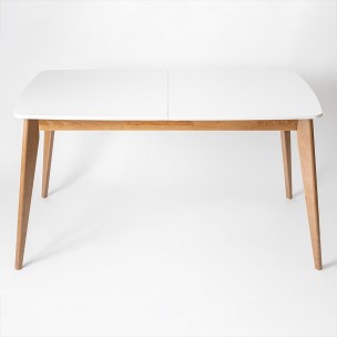 Стол раскладной Пегас classic+  1200(+350)*750, Дуб натуральный/Белая эмаль