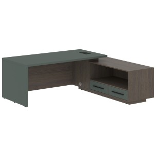 Стол руководителя с тумбой VCT 2119(R) 2100х1900х750 VELION