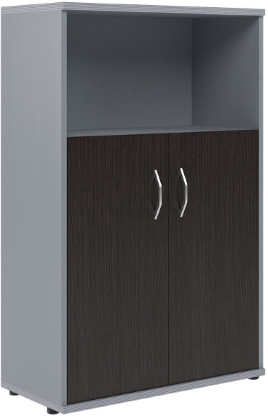 Шкаф с глухими малыми дверьми СТ-2.1 Венге/Металлик 770*365*1200